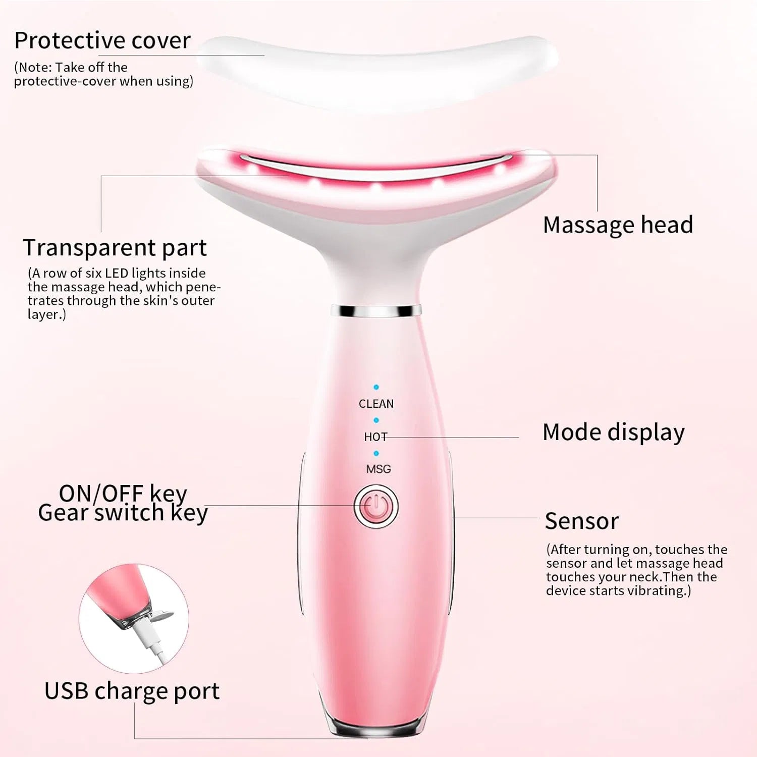 V-Face Sculpting Massager – 3-in-1 Neck & Face Lifting Tool for Jawline, Cheeks & Skin Tightening