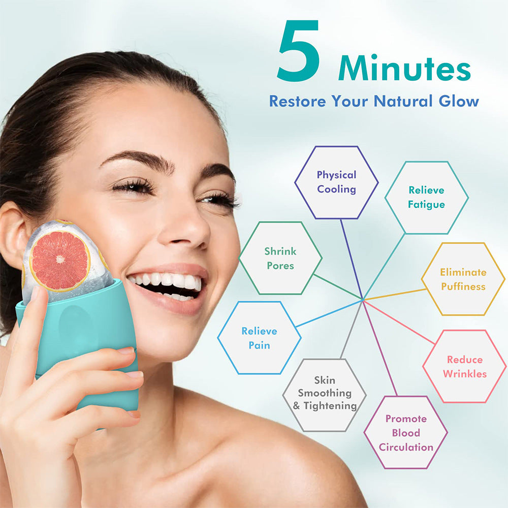 Multi-Color Silicone Ice Face Roller Set – Portable Cooling Rollers for Depuffing, Pore Shrinking & Glowing Skin